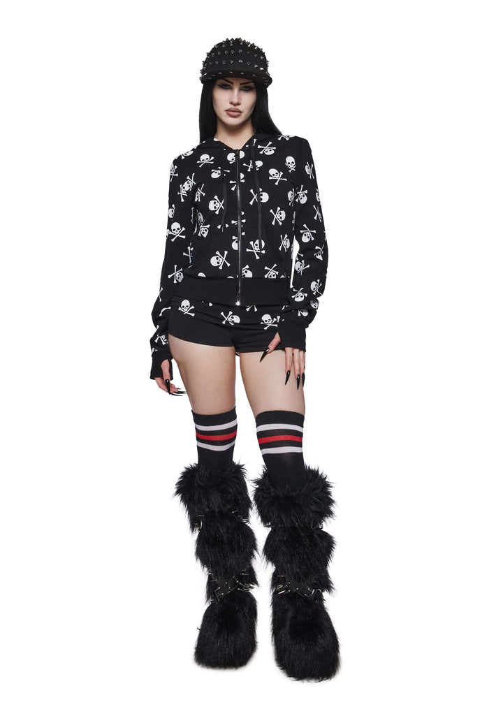 Skully Zip Up Hoodie