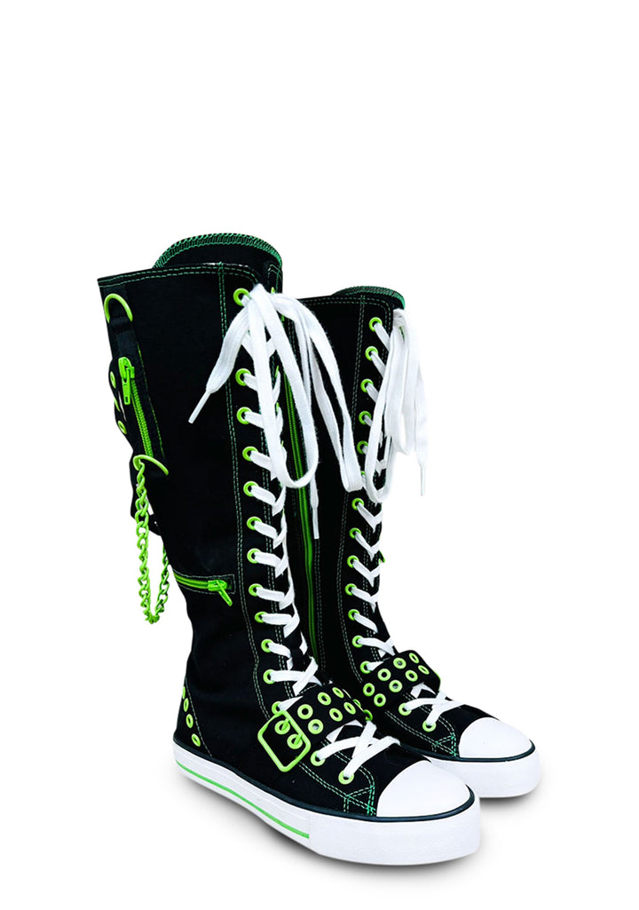 Rawr XD OG Knee High Sneakers - Green