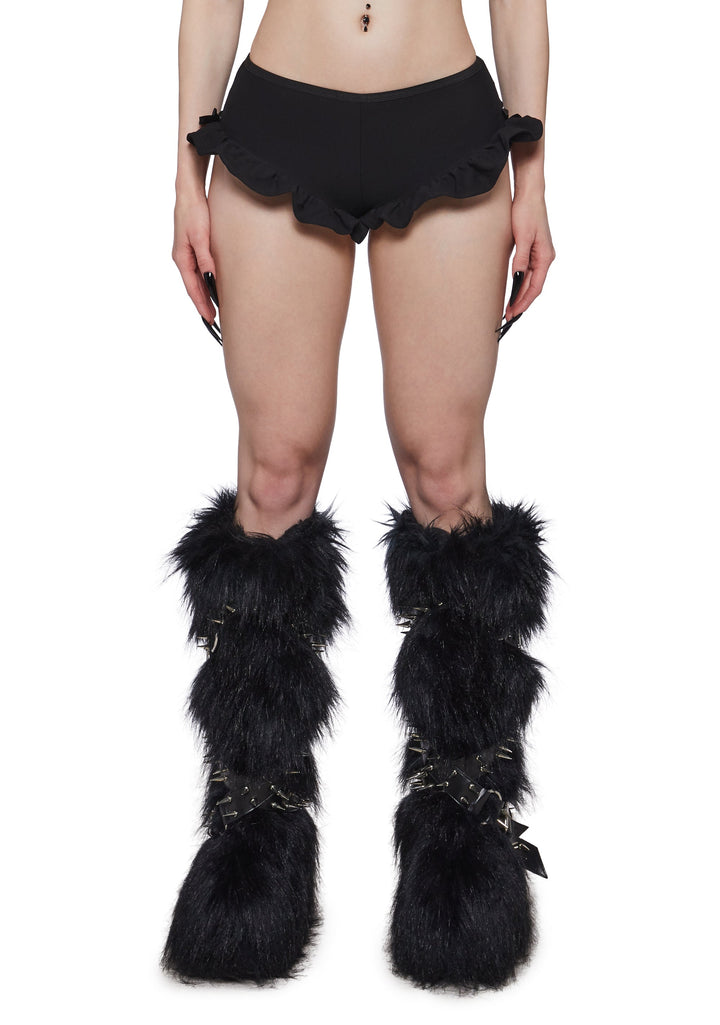 Haunted Black Micro Shorts