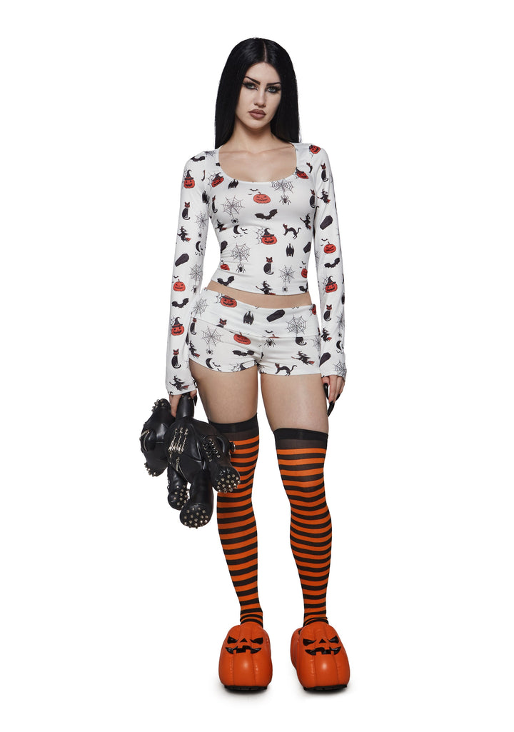 Haunted House Long Sleeve Top
