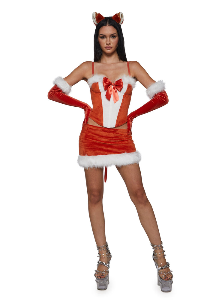 Furry Fox Corset Costume - Orange