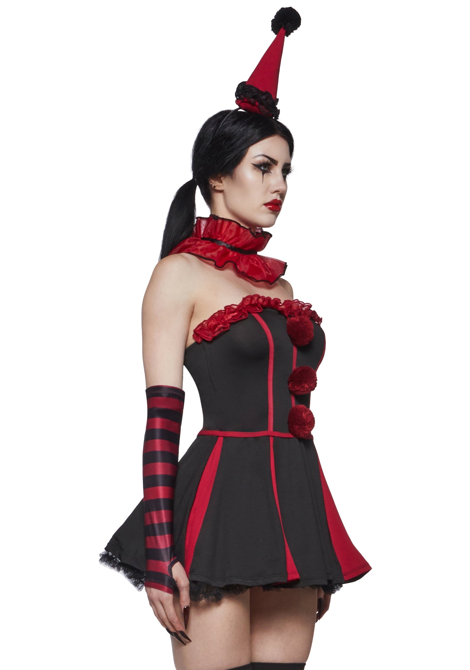 Classic Clown Girl Costume - Red