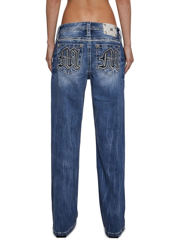 30" Mid Rise Slim Wide Jeans