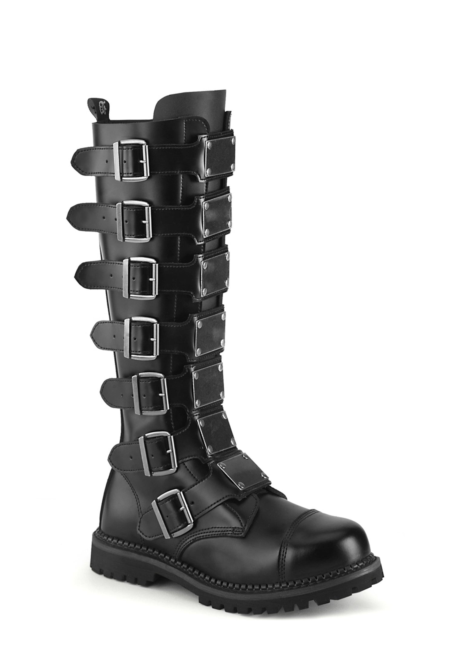 Riot-21MP Buckled Knee High Combat Boots