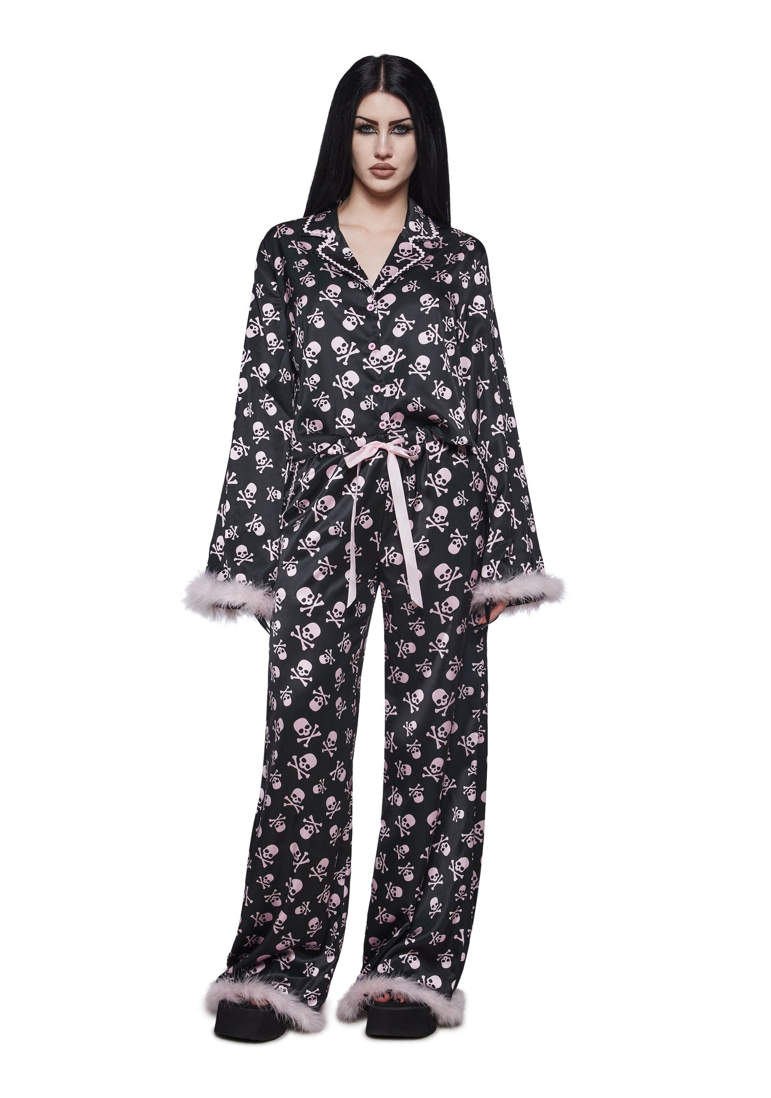 Skully Satin Sleep Shirt
