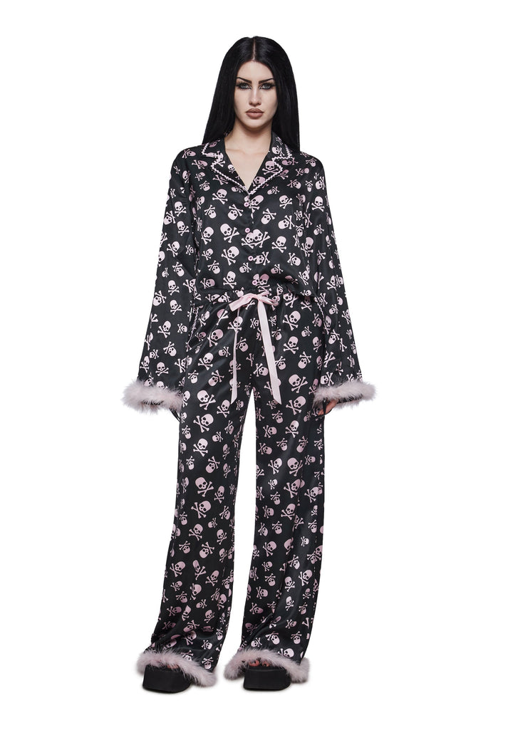 Skully Satin Sleep Shirt