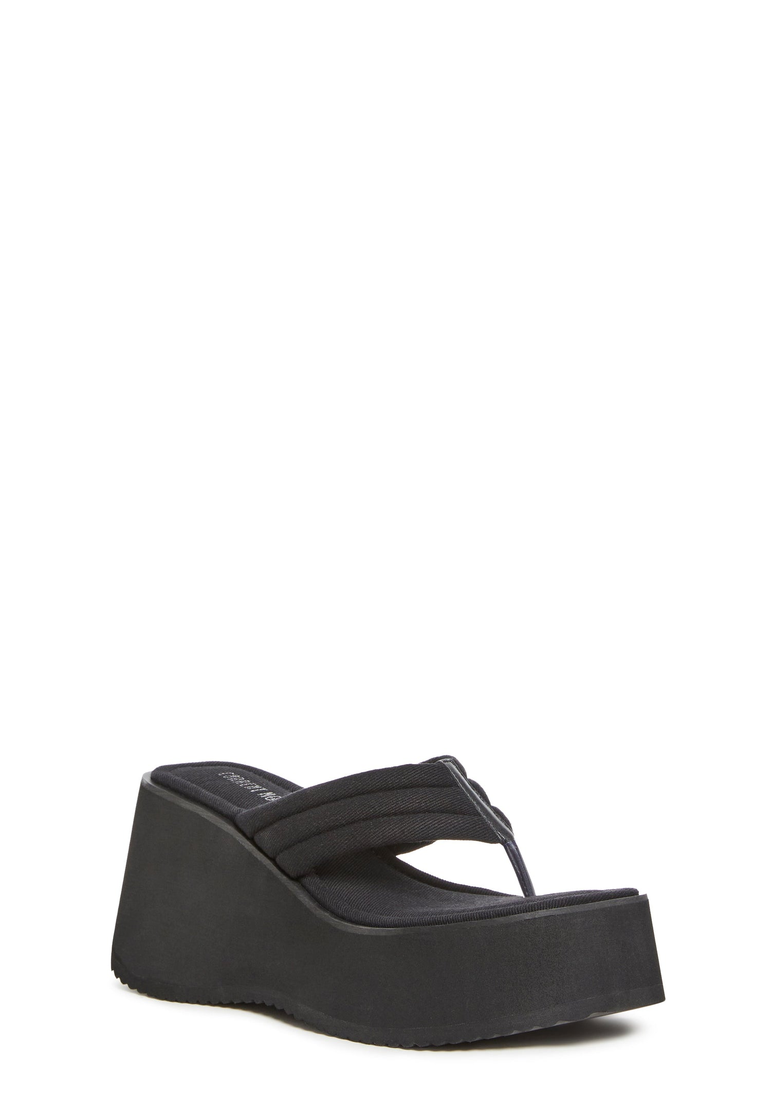 Happy Greetings Platform Sandals - Black