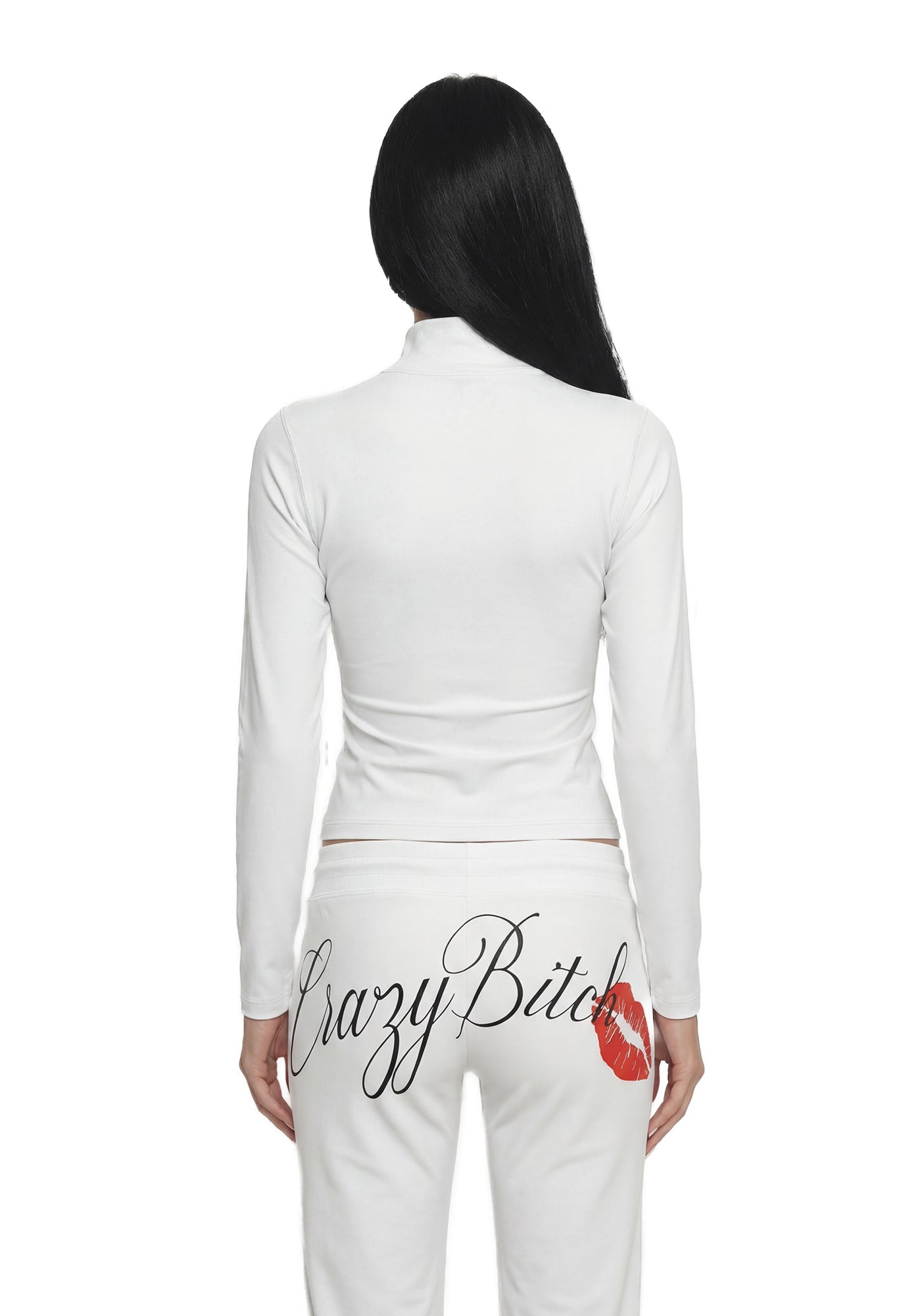 Let's Go Crazy Zip Up Jacket - White