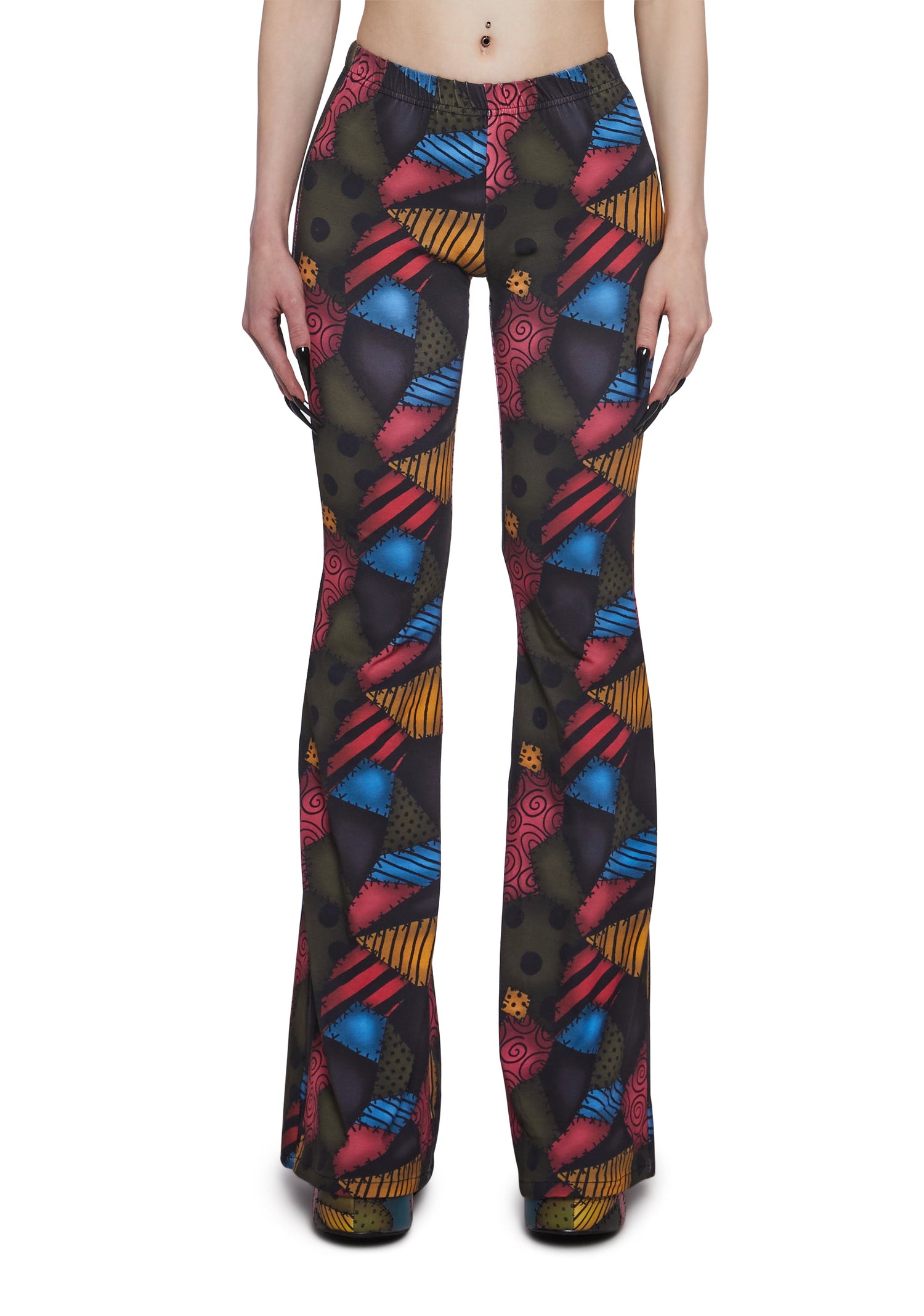Mismatched Doll Flared Leggings