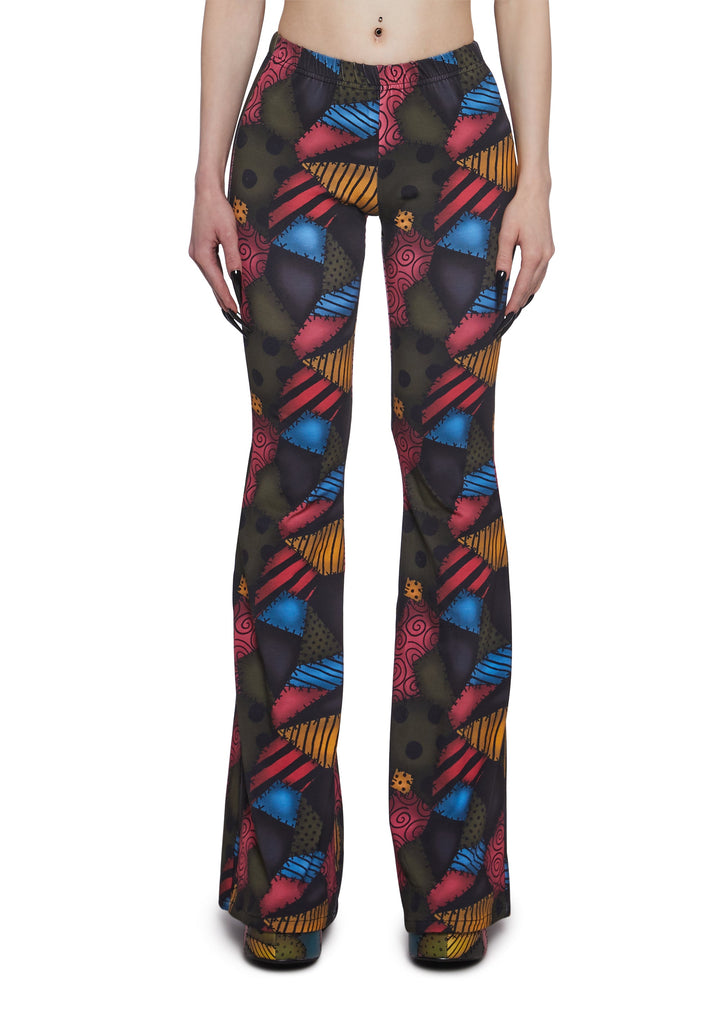 Mismatched Doll Flared Leggings