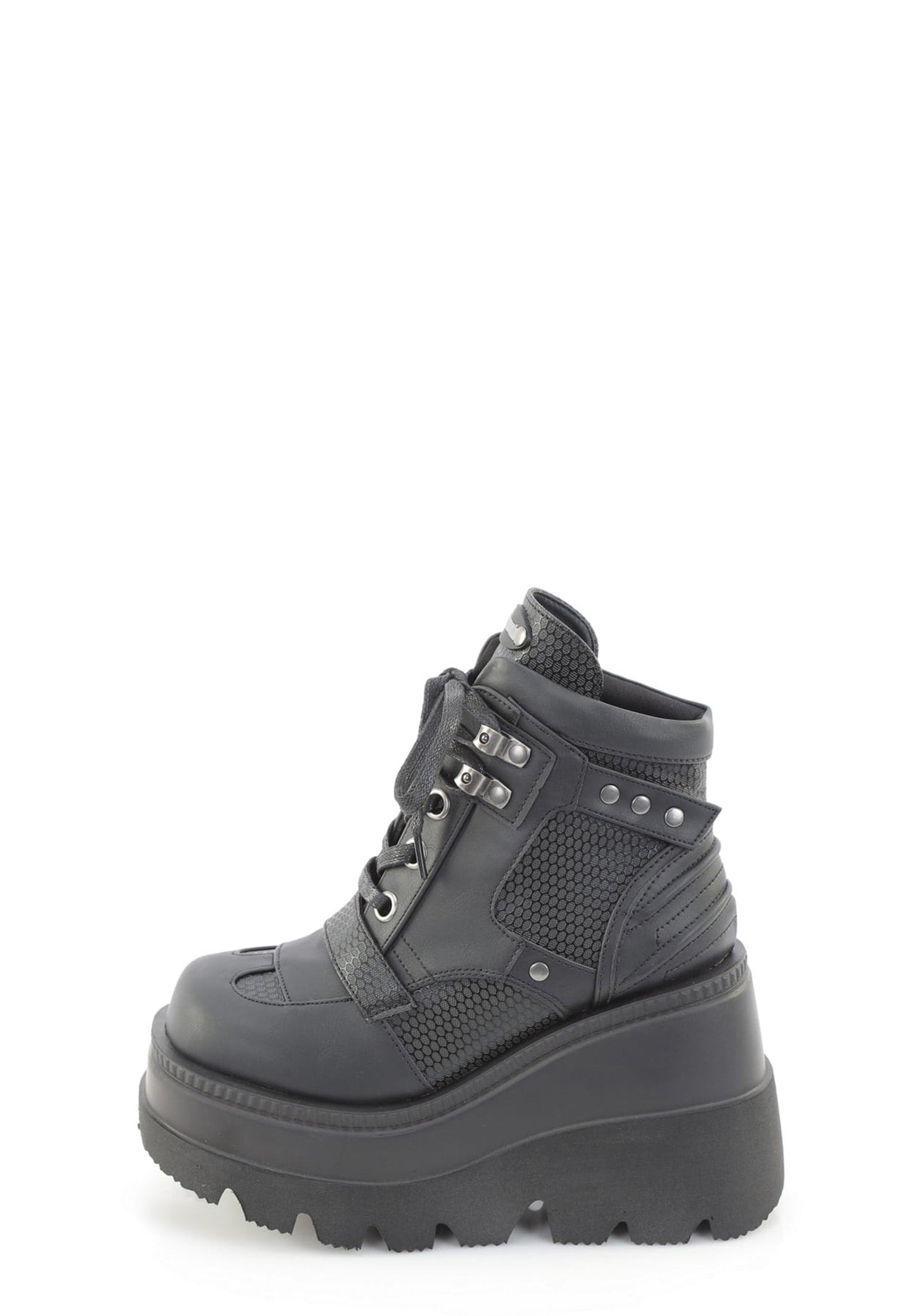 Shaker-37 Mesh Platform Ankle Boots