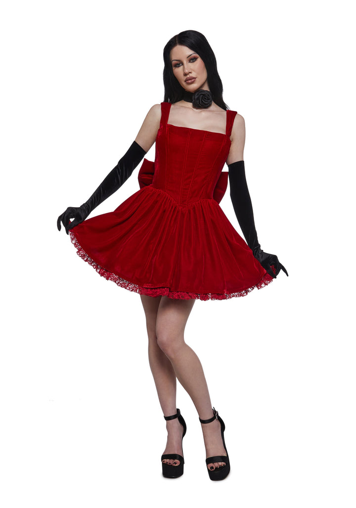 Radiant Occasions Corset Dress - Red
