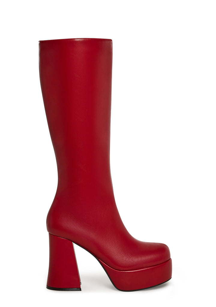 Flirty Flair Go Go Boots - Red