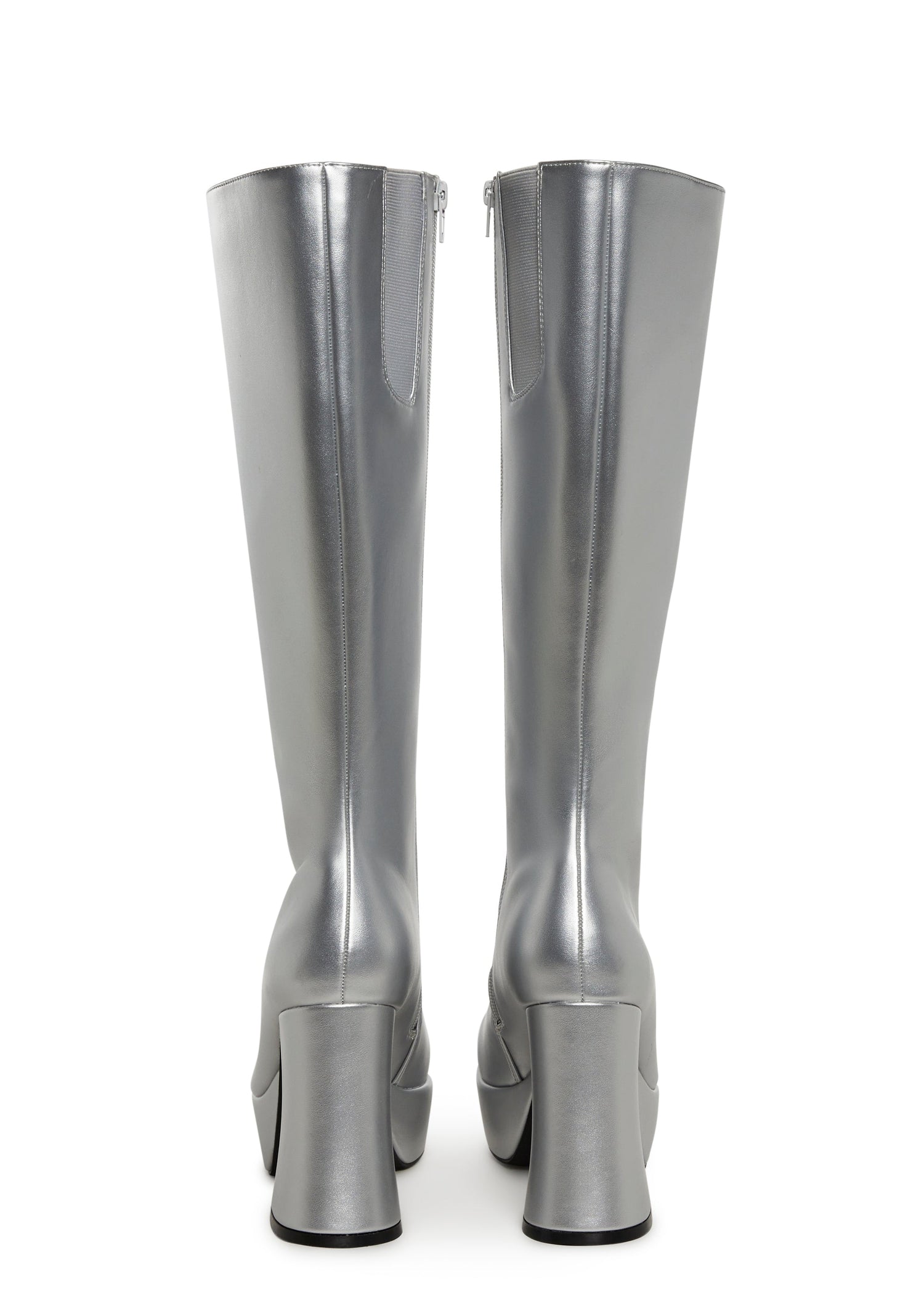 Flirty Flair Go Go Boots - Silver