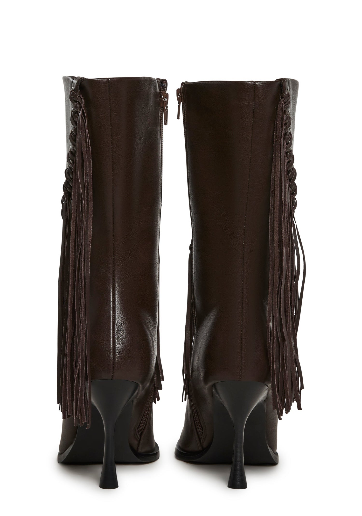 Gloss Grit Fringe Boots