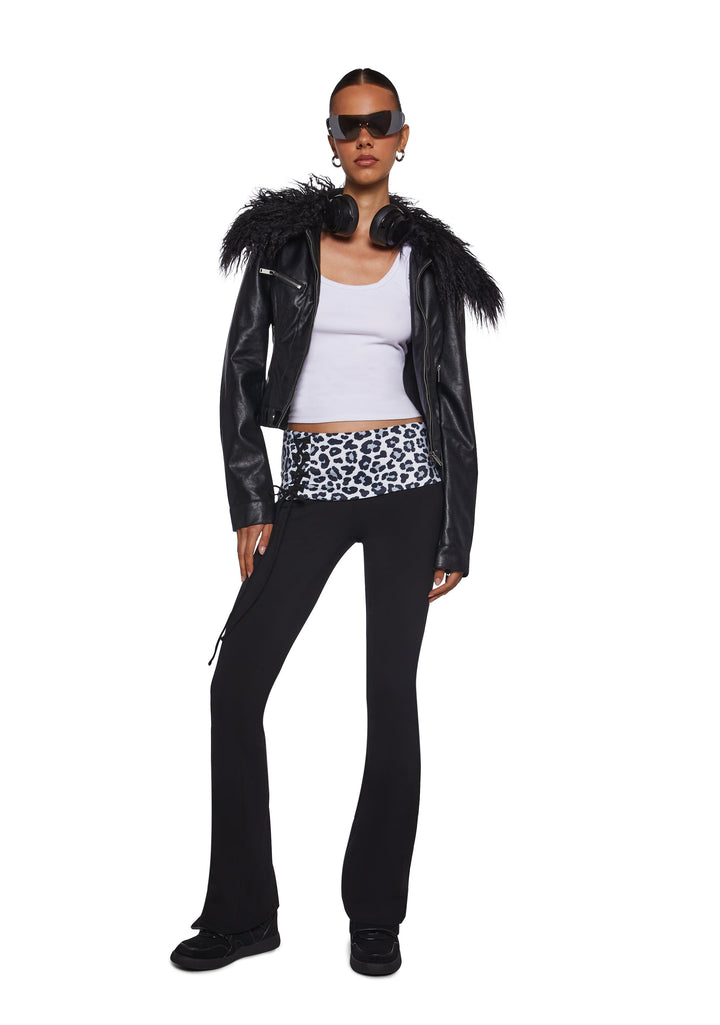 Hot Crush Knit Pants - Black