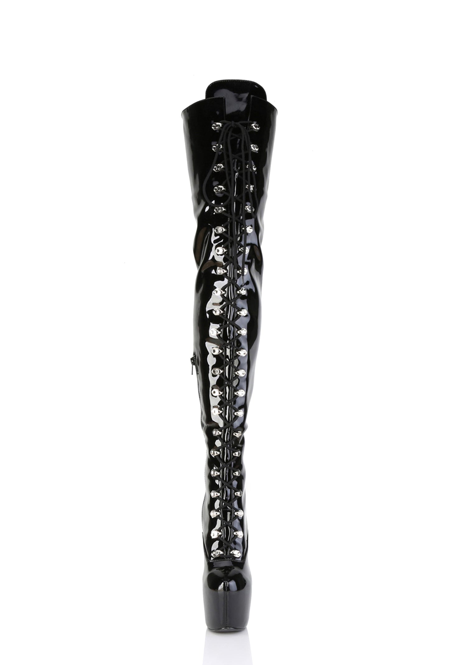 Jubilant-4012 Platform Crotch Boots-Black