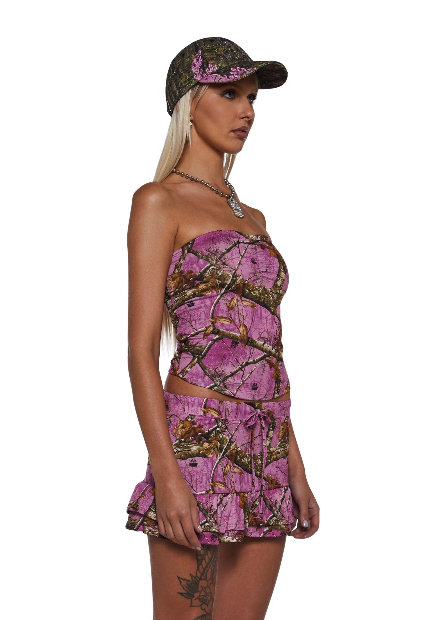 Strapless Camo Top