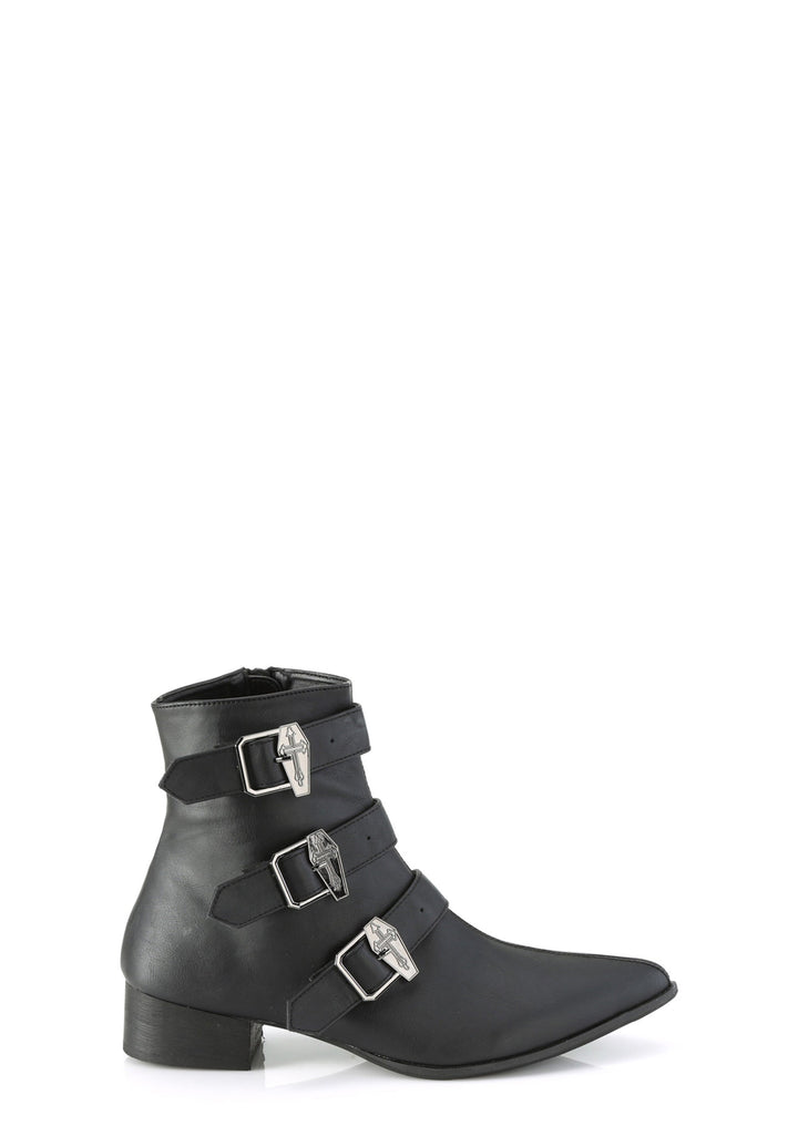 Warlock-50-C Pointed Ankle Boots