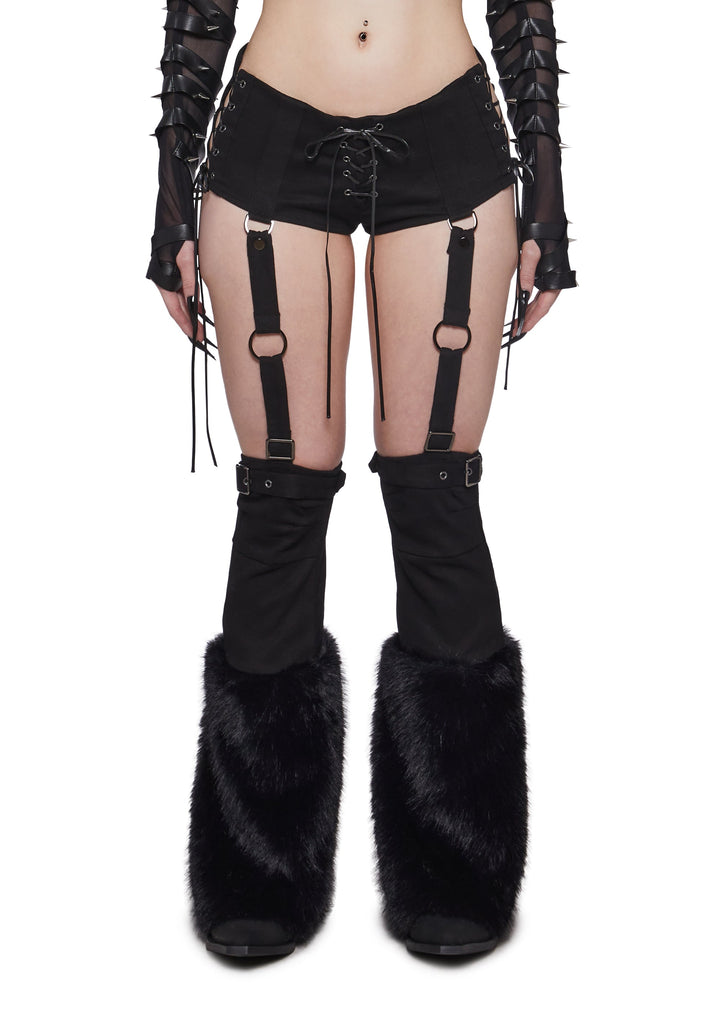 Cuddle Crusade Shorts With Fur Chaps