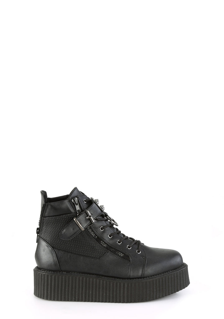 V-Creeper-566 High Top Zip Platform Shoes