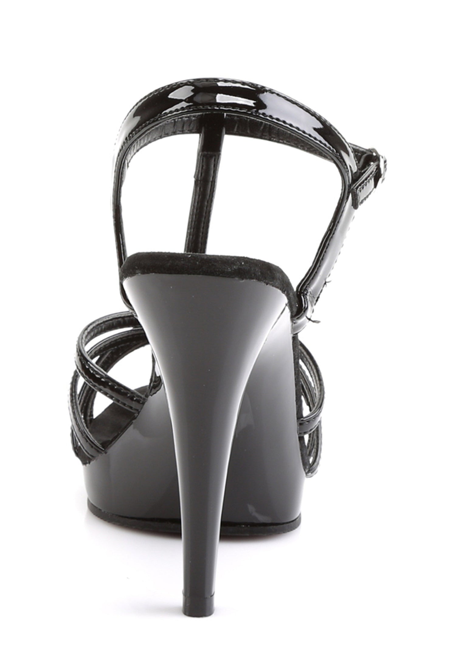 Flair-420 Platform T-Strap Sandals-Black