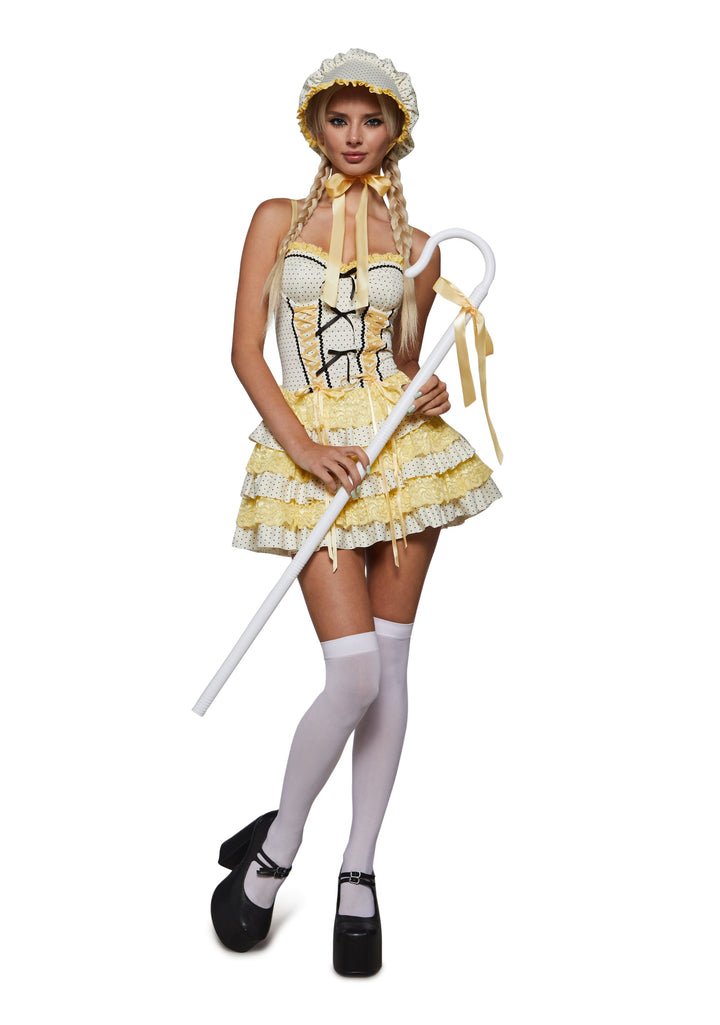 Little Bo-Peep Dress Costume - Yellow