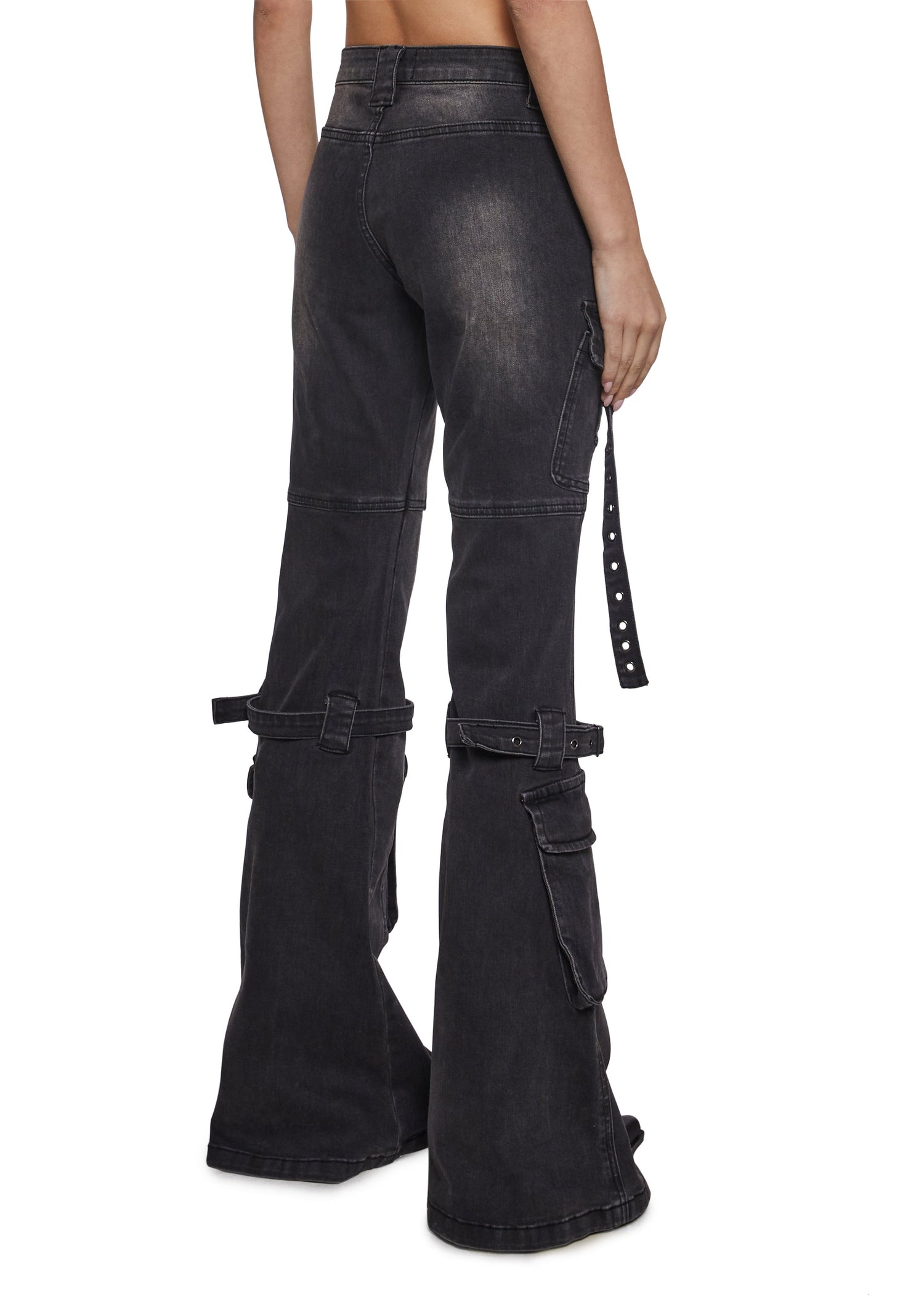 Level Up Cargo Fitted Jeans - Black