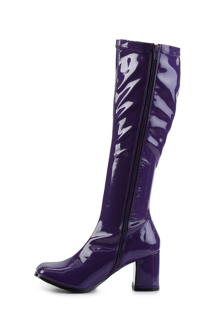 Gogo 300 Knee High Boots - Purple