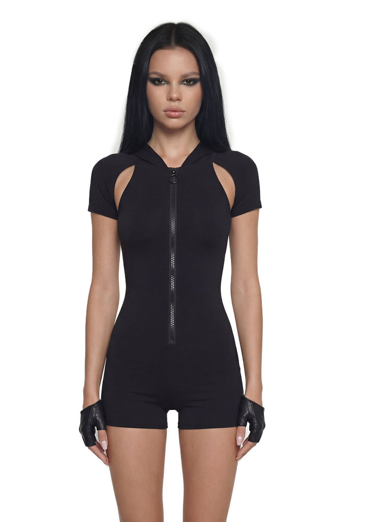 Neo Cut Out Hooded Romper