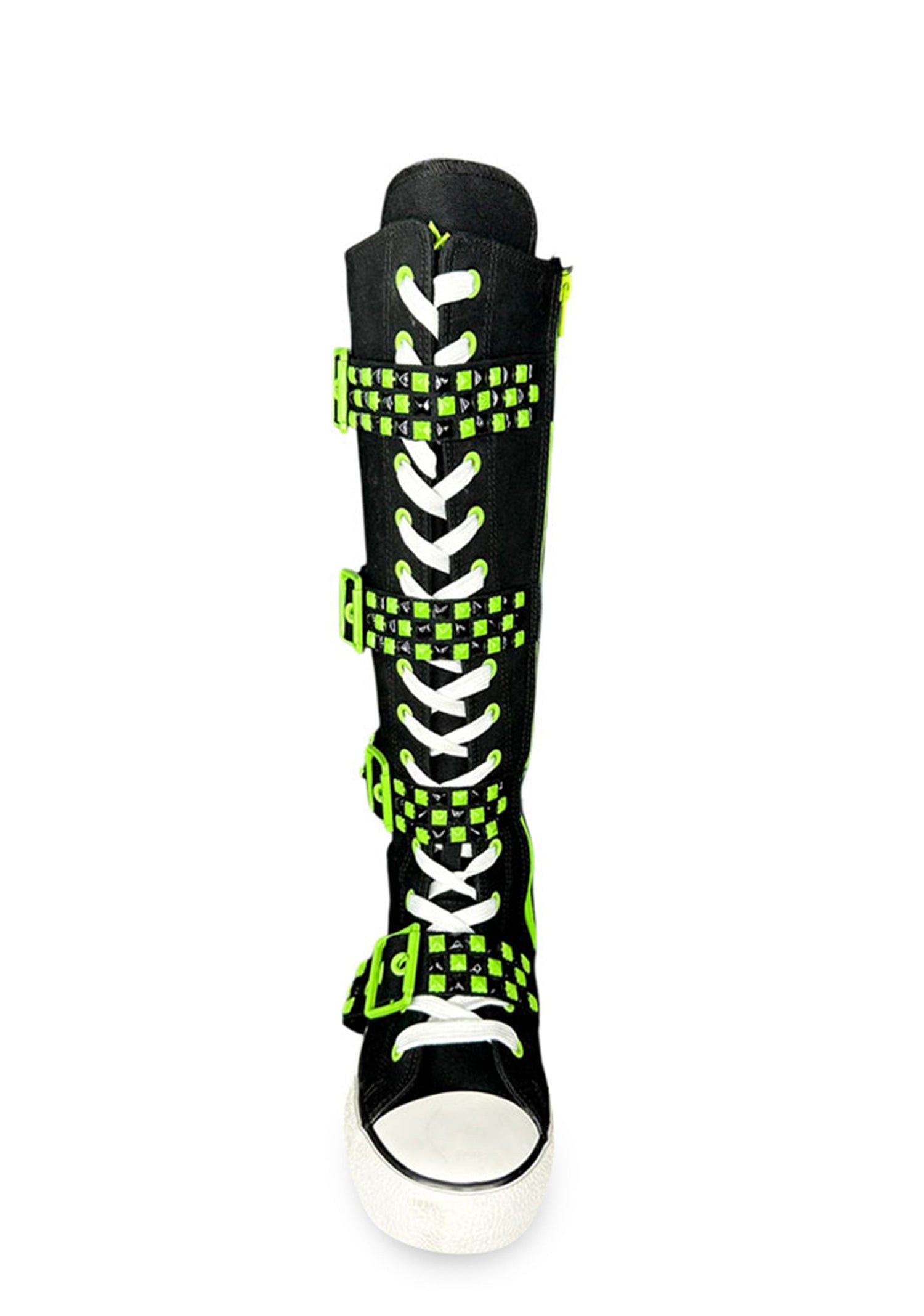 Rawr XD Stud Knee High Sneakers - Green