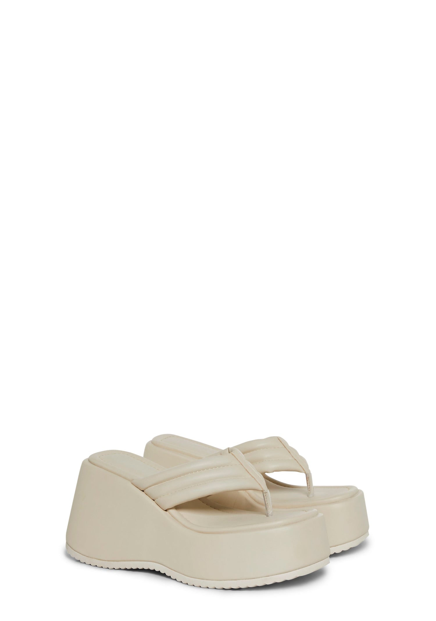 Happy Greetings Platform Sandals - Off White
