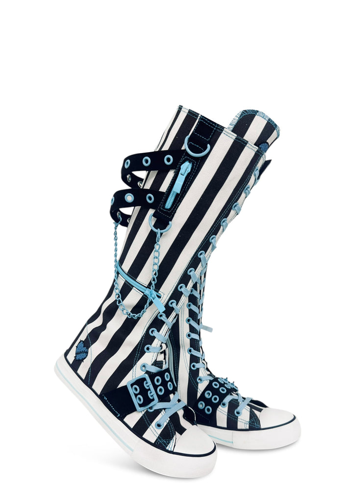 Rawr XD Monster High Knee High Sneakers - Stripes