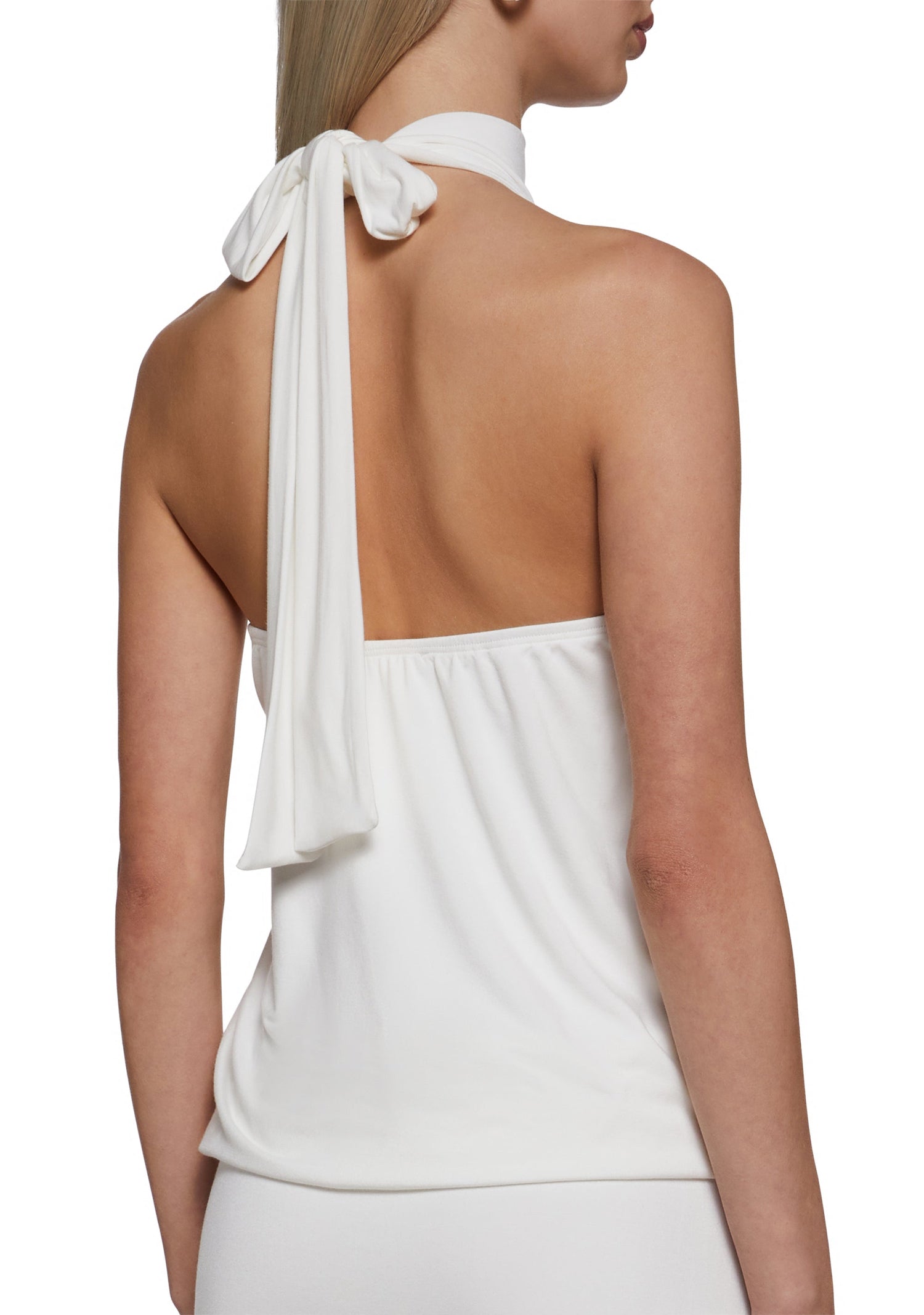 Club Moves Halter Dress - White