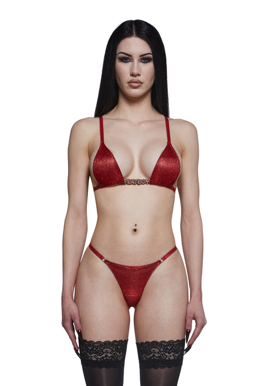 Twilight Shimmer Bikini Set - Red
