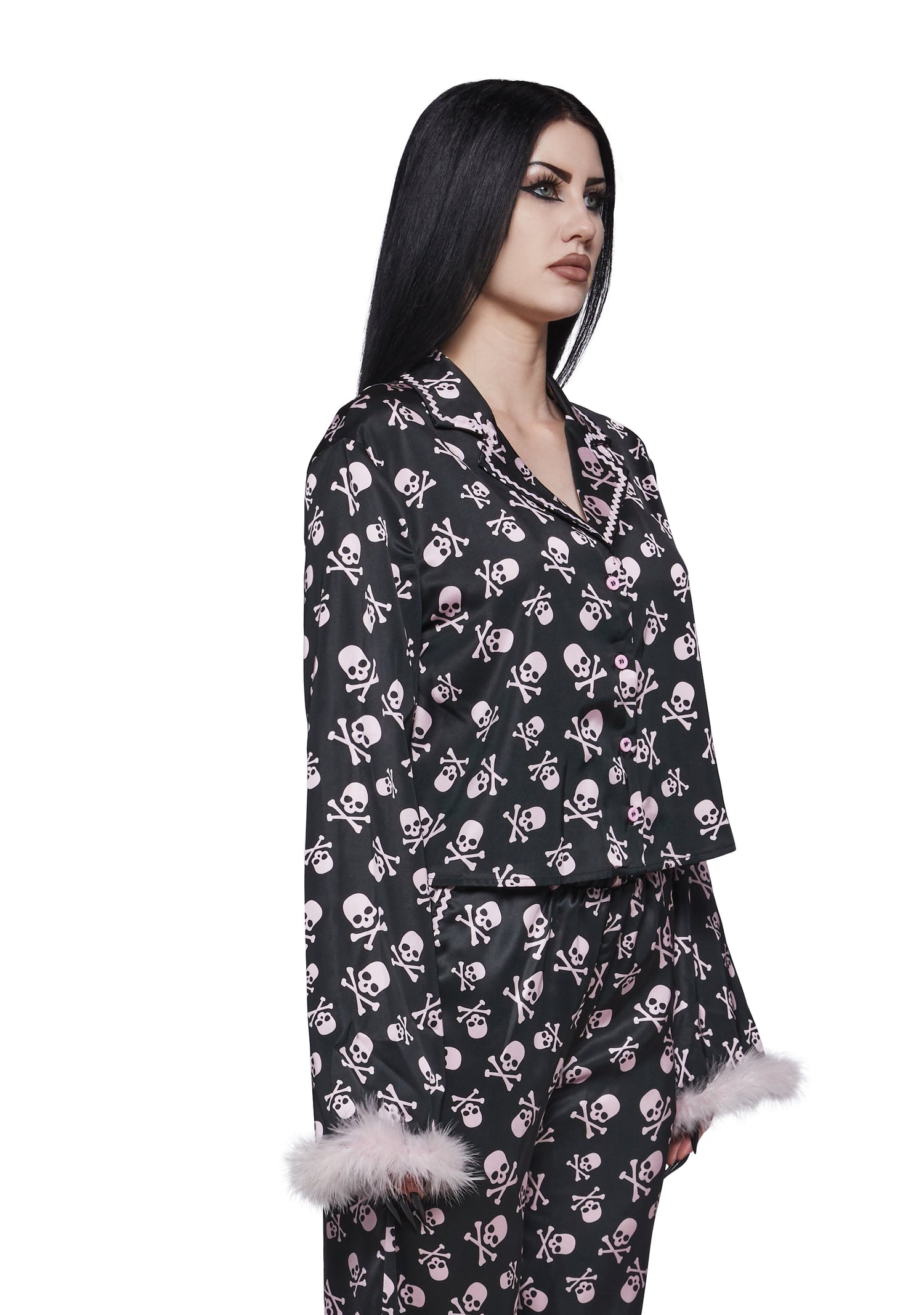 Skully Satin Sleep Shirt