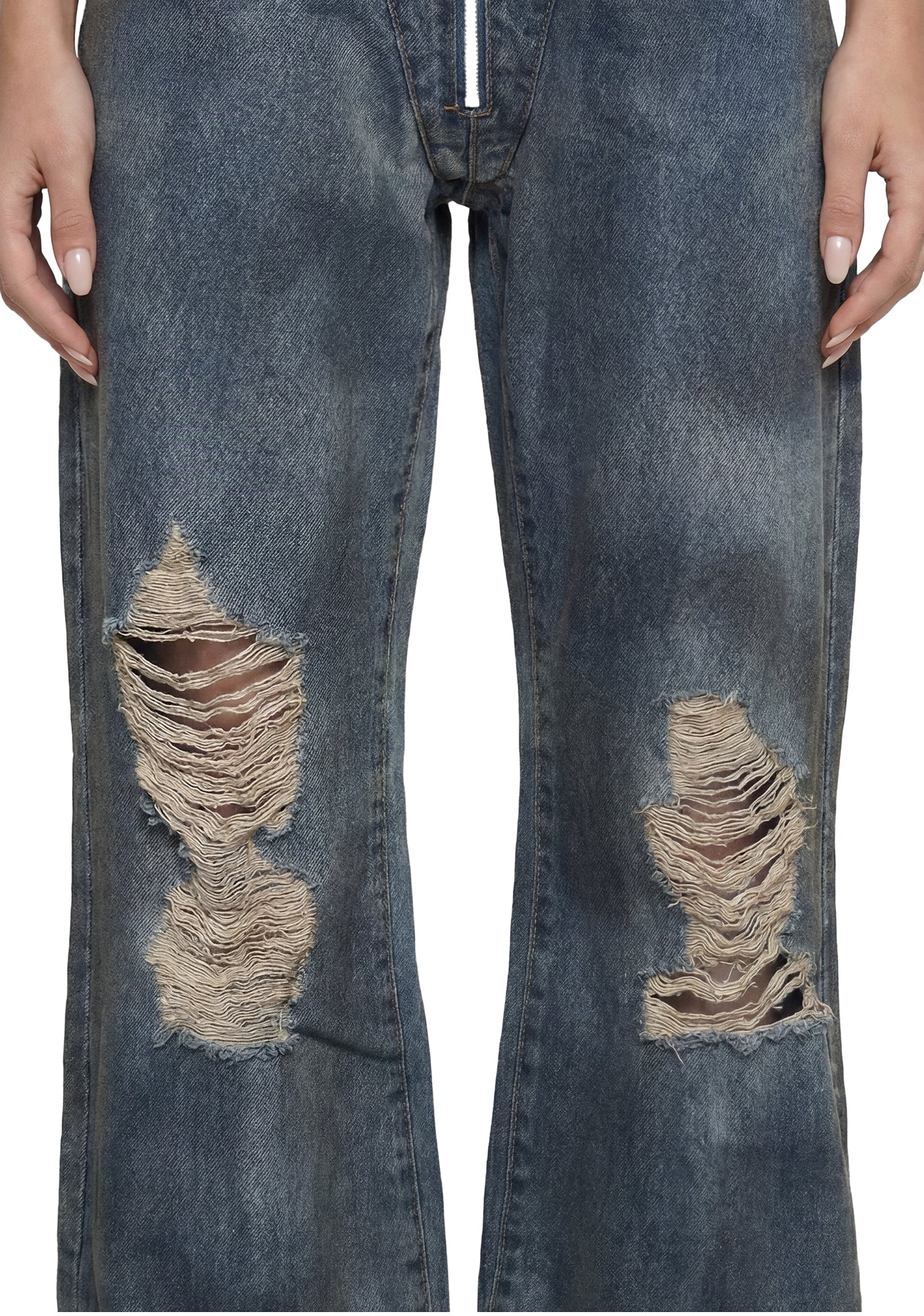 Denim Thong Pants - Blue Smoke