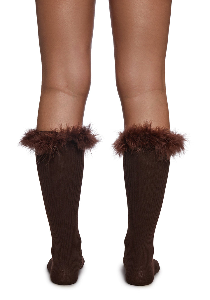 Snowy Top Knit Socks