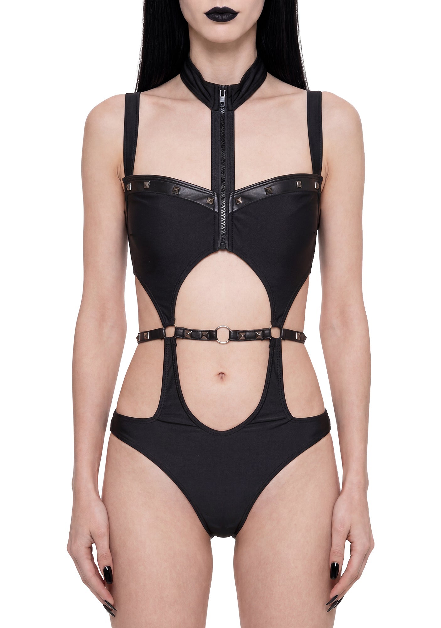 Chainreactor Studded Cut Out Bodysuit