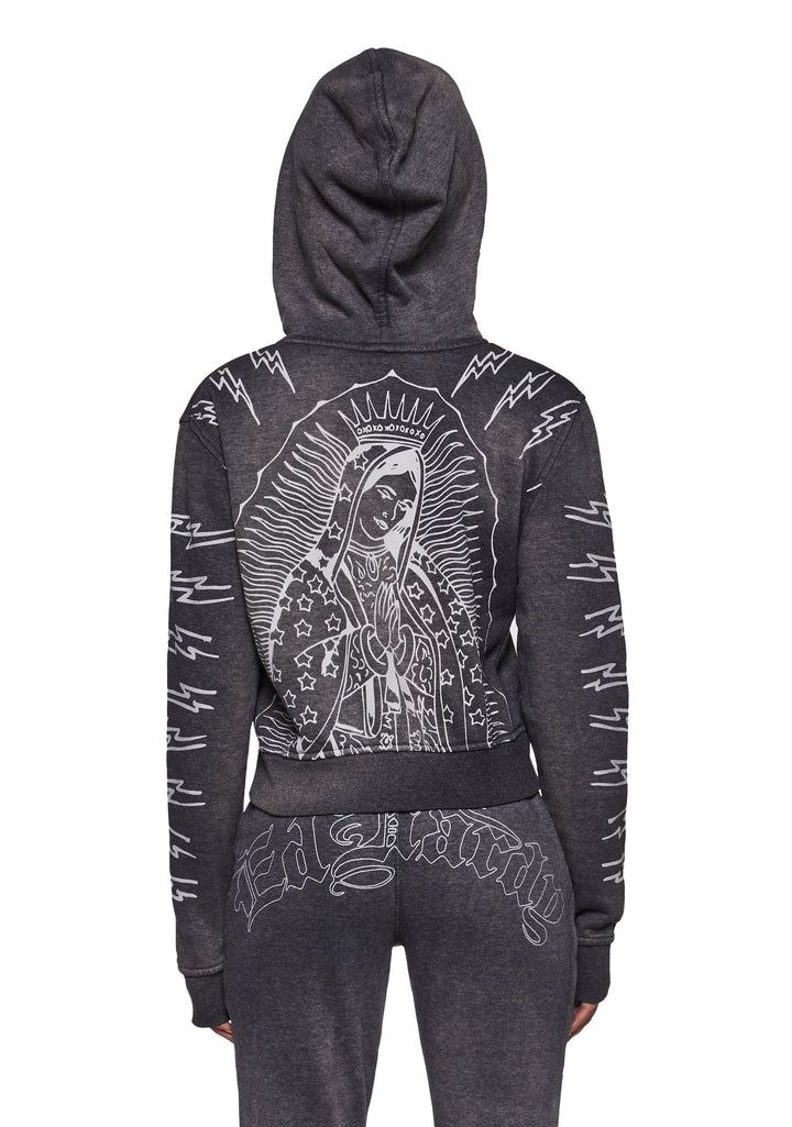 Mary Zip Front Relaxed Zip Front Hoodie