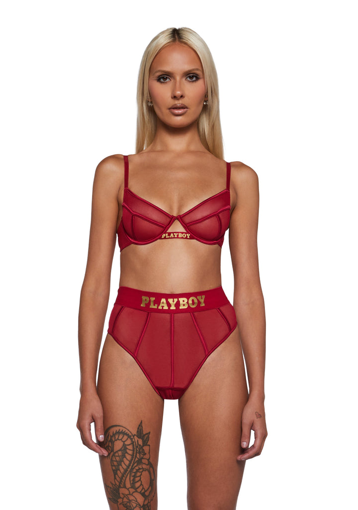 Playboy Cage 2-Piece Set - Red