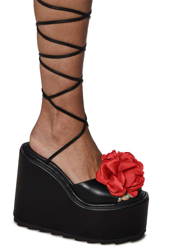 Dolce Platform Sandals - Red