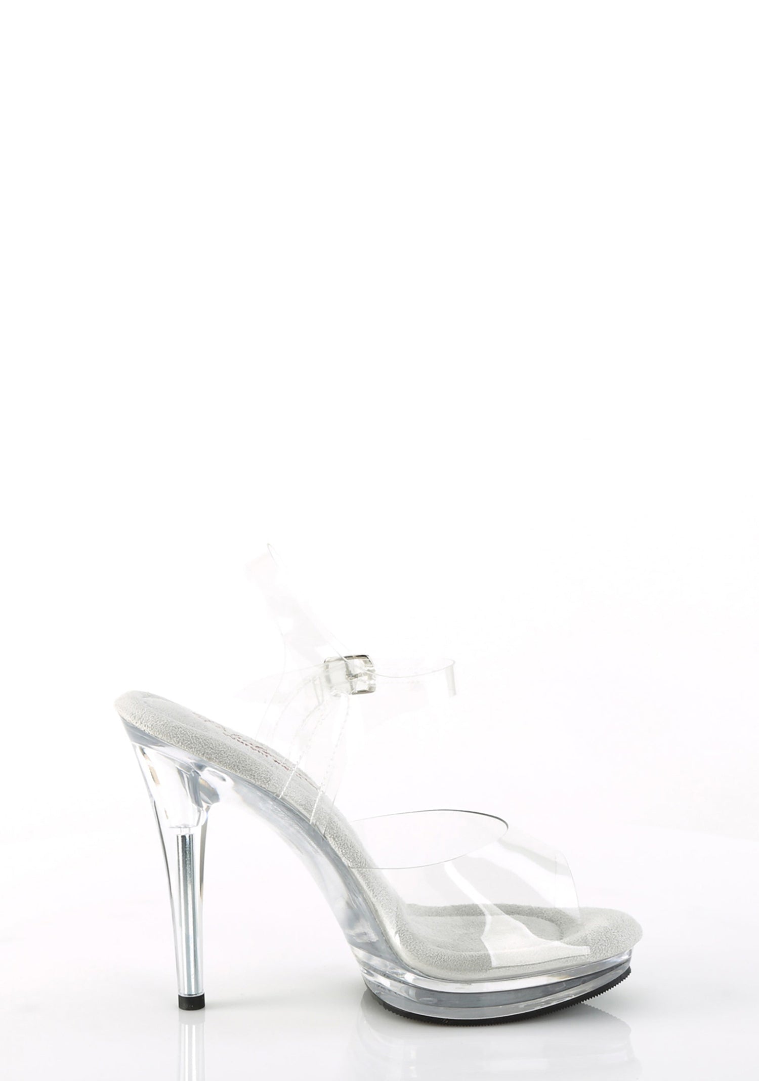 Glory-508 Platform Ankle Strap Sandals-Clear