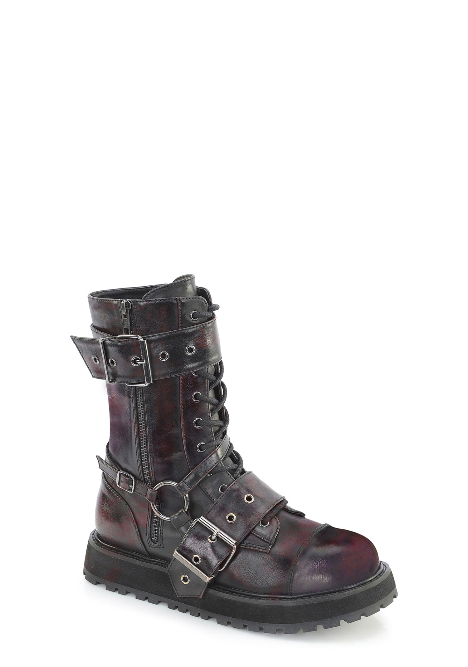 Valor-220 Mid Calf Combat Boots - Red