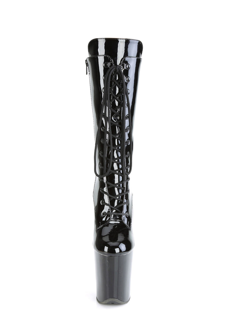 Flamingo-1050 Platform Mid-Calf Boots-Black