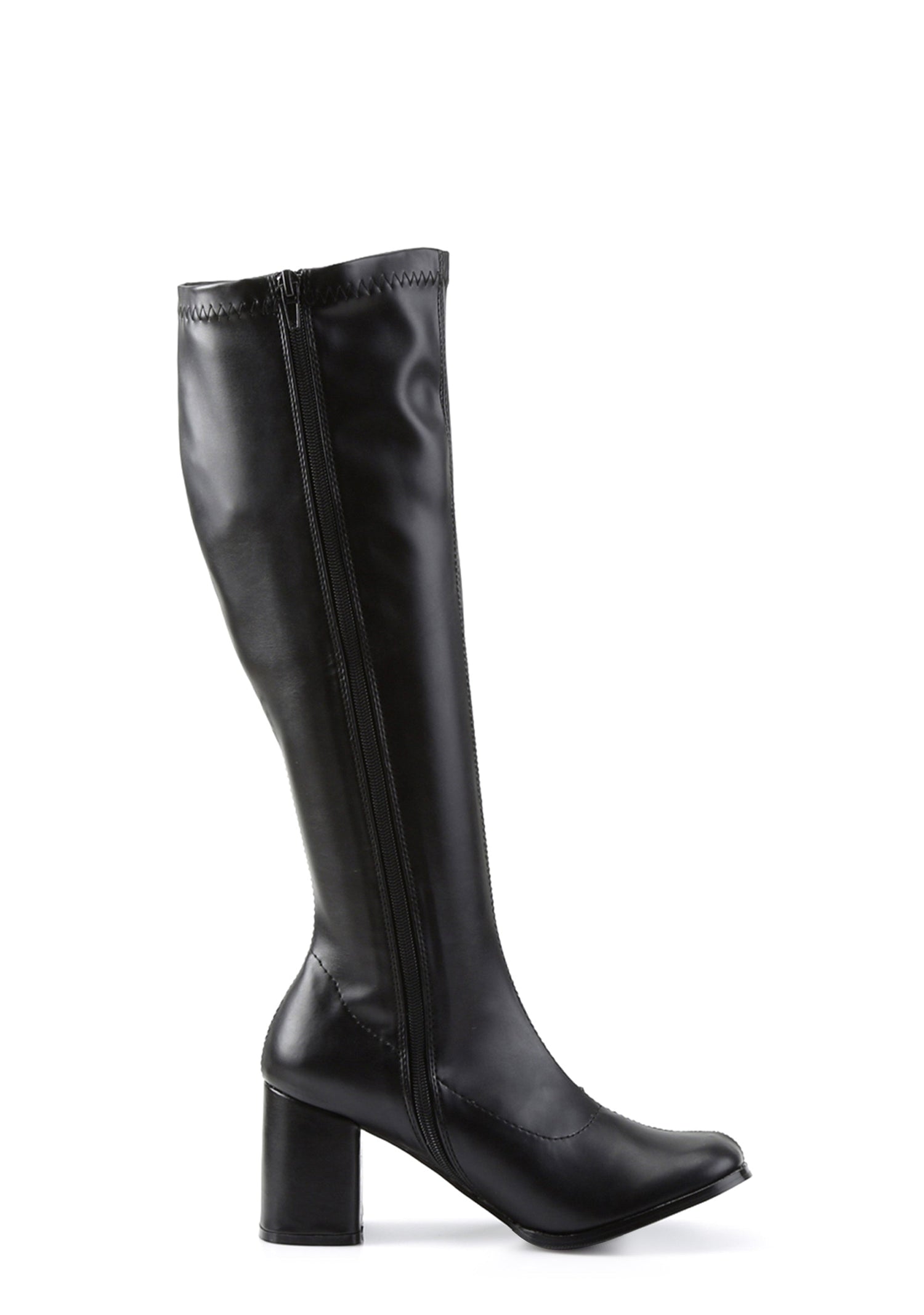 Gogo 300 Matte Knee High Boots - Black