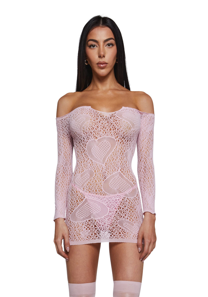 My Everything Off The Shoulder Dress - Pink