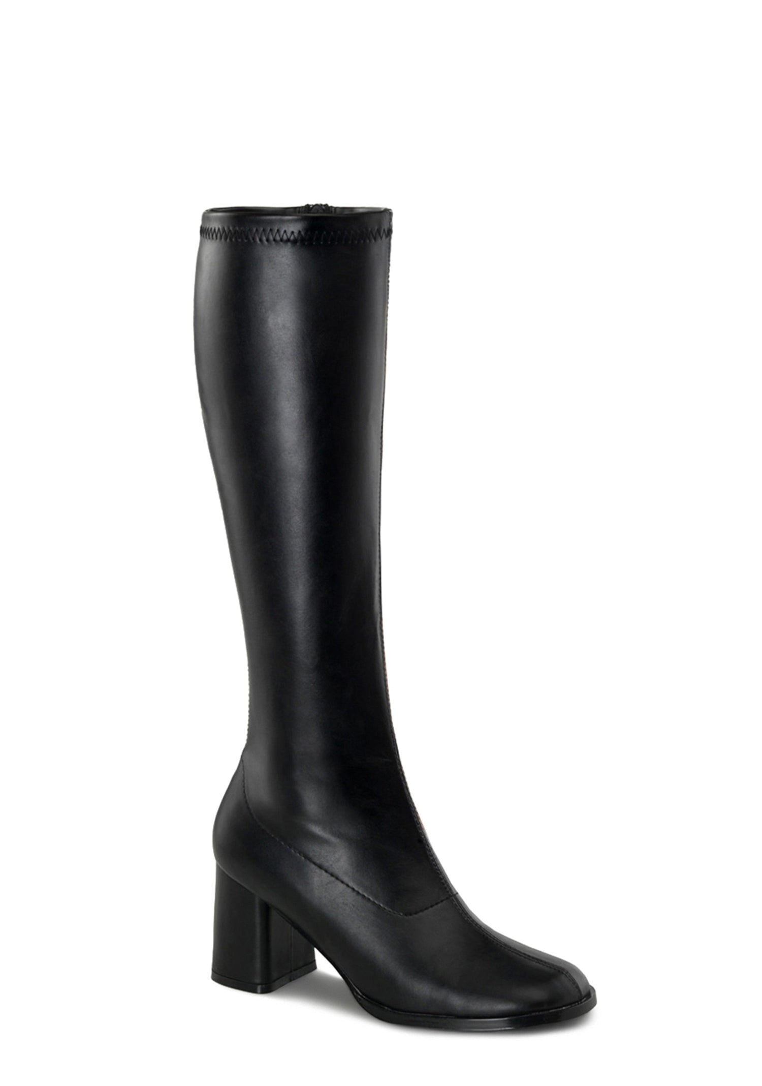 Gogo 300 Matte Knee High Boots - Black
