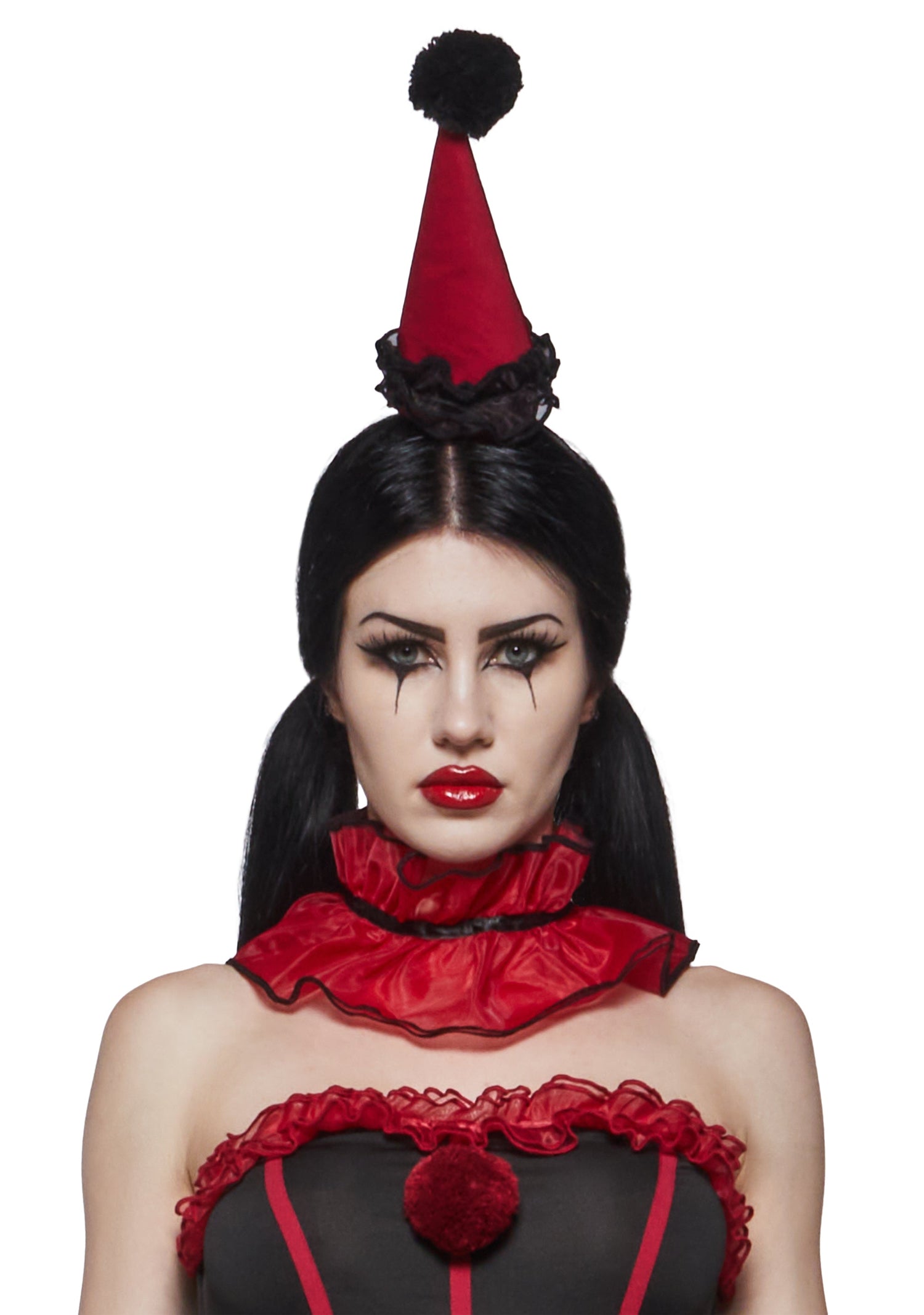 Classic Clown Girl Costume - Red