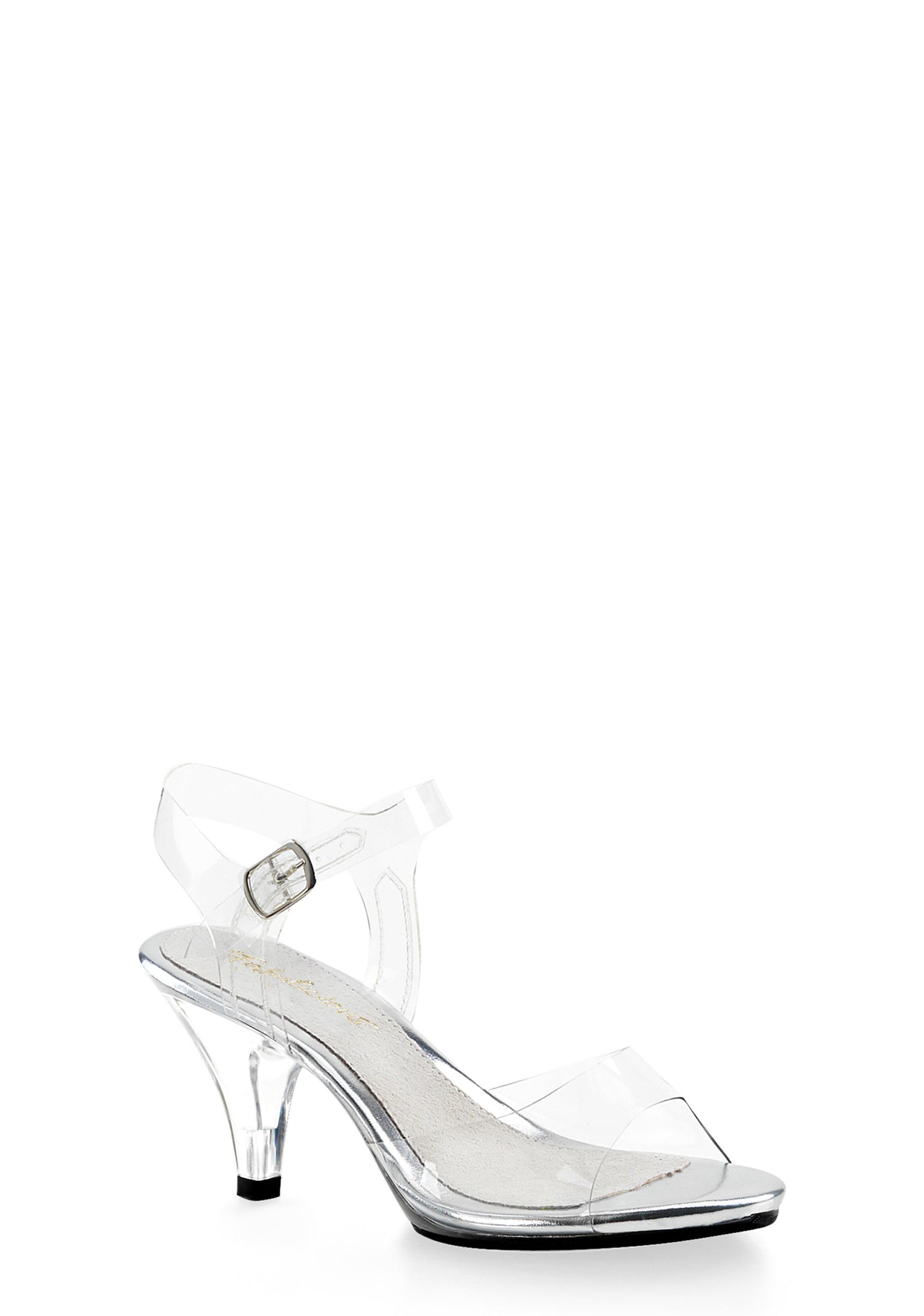 Belle 308 Clear Ankle Strap Sandals